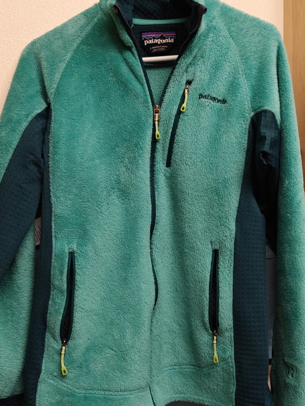 Patagonia Women's Green And Dark Green Fleece R1 Jacket